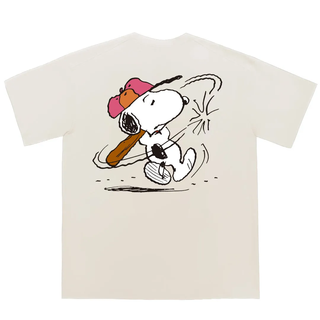 “Snoopy - Baseball” Drop-Shoulder Oversized Tee - 2034