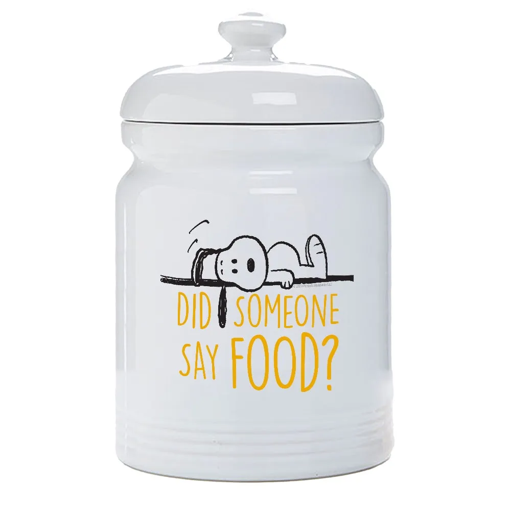 Snoopy Did Someone Say Food? Treat Jar