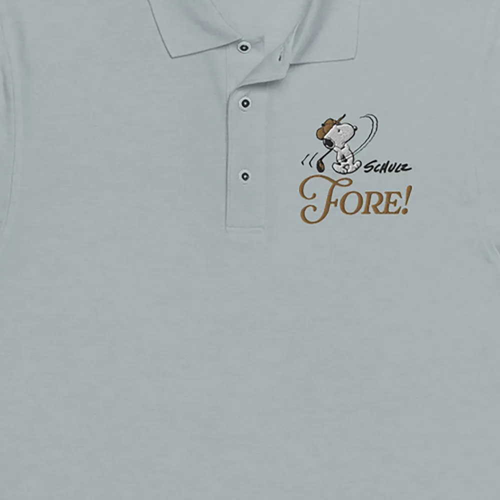 Snoopy Fore Embroidered Polo Shirt