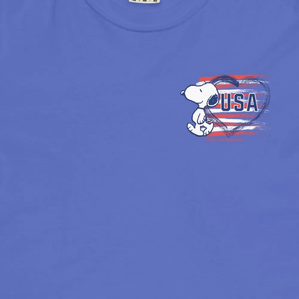 Snoopy Heart USA Comfort Colors T-Shirt