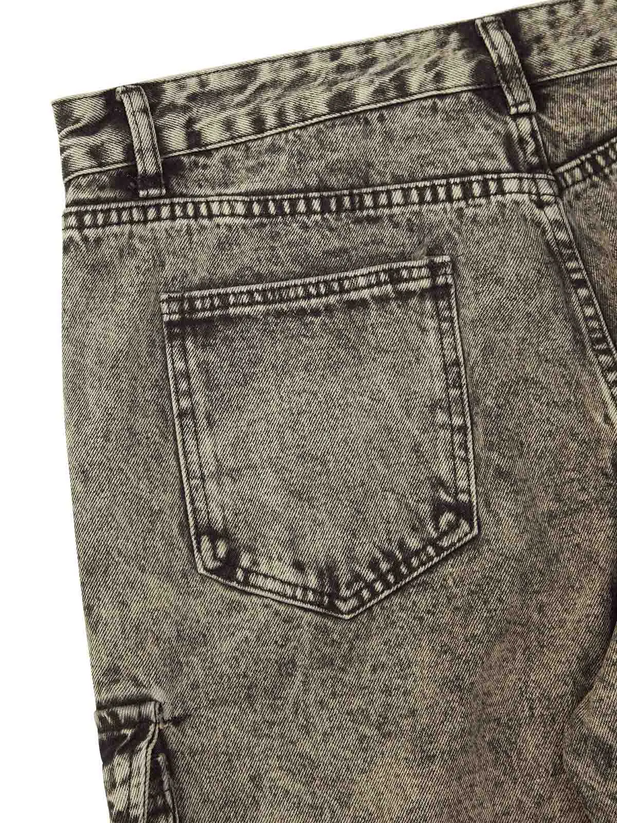 Thesupermade American Street Style Washed Distressed Work Jeans