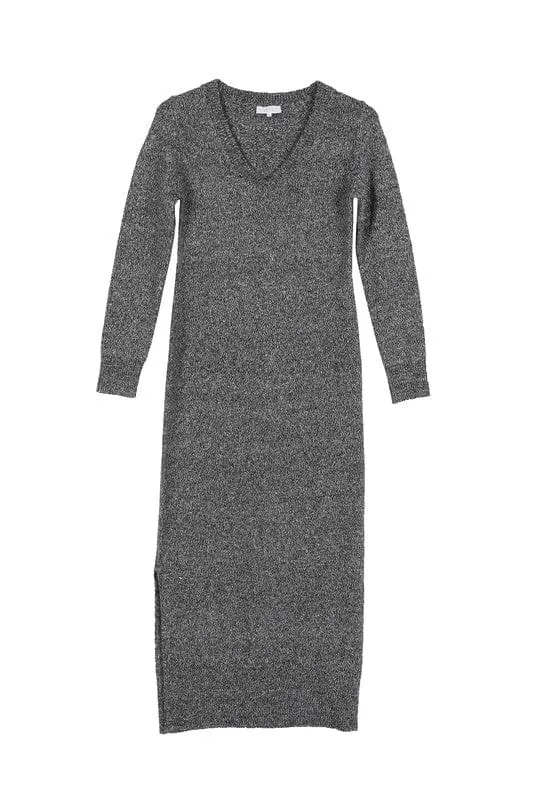 V-neck sweater maxi dress *online only*