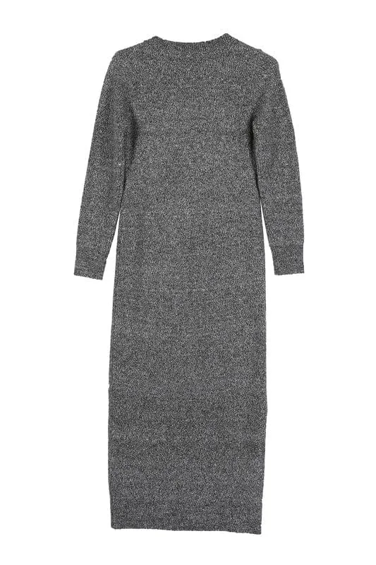 V-neck sweater maxi dress *online only*